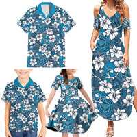 Karakarawa Bula Fiji Family Matching Summer Maxi Dress and Hawaiian Shirt Fijian Tapa Seamless Hibiscus - Polynesian Pride