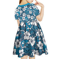 Karakarawa Bula Fiji Kid Short Sleeve Dress Fijian Tapa Seamless Hibiscus - Polynesian Pride