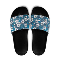 Karakarawa Bula Fiji Slide Sandals Fijian Tapa Seamless Hibiscus - Polynesian Pride