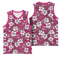 Piqi Bula Fiji Basketball Jersey Fijian Tapa Seamless Hibiscus LT14 - Polynesian Pride