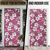 Piqi Bula Fiji Door Cover Fijian Tapa Seamless Hibiscus LT14 - Polynesian Pride