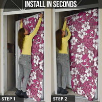 Piqi Bula Fiji Door Cover Fijian Tapa Seamless Hibiscus LT14 - Polynesian Pride