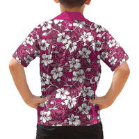 Piqi Bula Fiji Family Matching Long Sleeve Bodycon Dress and Hawaiian Shirt Fijian Tapa Seamless Hibiscus LT14 - Polynesian Pride