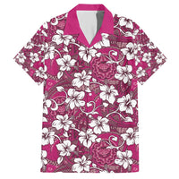 Piqi Bula Fiji Family Matching Short Sleeve Bodycon Dress and Hawaiian Shirt Fijian Tapa Seamless Hibiscus - Polynesian Pride
