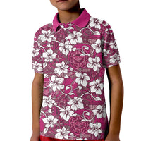 Piqi Bula Fiji Kid Polo Shirt Fijian Tapa Seamless Hibiscus - Polynesian Pride