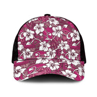 Piqi Bula Fiji Mesh Trucker Cap Fijian Tapa Seamless Hibiscus - Polynesian Pride