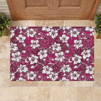 Piqi Bula Fiji Rubber Doormat Fijian Tapa Seamless Hibiscus - Polynesian Pride