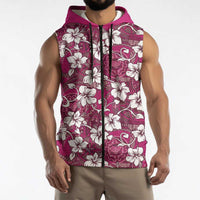 Piqi Bula Fiji Sleeveless Zip Hoodie Fijian Tapa Seamless Hibiscus LT14 - Polynesian Pride