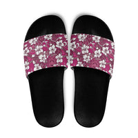 Piqi Bula Fiji Slide Sandals Fijian Tapa Seamless Hibiscus - Polynesian Pride