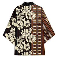 Bula Fiji Masi Kimono Tapa Tropical Hibiscus Half Stylized - Polynesian Pride