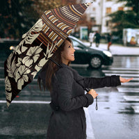 Bula Fiji Masi Umbrella Tapa Tropical Hibiscus Half Stylized - Polynesian Pride