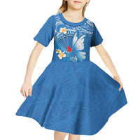 Polynesia Diabetes Awareness Month Kid Short Sleeve Dress In November We Wear Blue