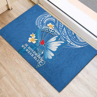 Polynesia Diabetes Awareness Month Rubber Doormat In November We Wear Blue