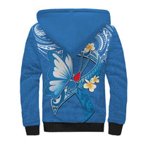 Polynesia Diabetes Awareness Month Sherpa Hoodie In November We Wear Blue
