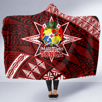Malo e lelei Tonga Hooded Blanket Tongan Ngatu Pattern Red Version LT14 - Polynesian Pride
