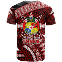 Malo e lelei Tonga T Shirt Tongan Ngatu Pattern Red Version LT14 - Polynesian Pride