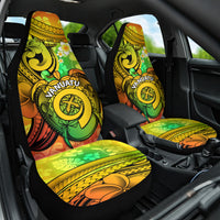 Halo Vanuatu Car Seat Cover Sand Drawing Turtle Polynesian Tropical Flowers LT14 One Size Reggae - Polynesian Pride