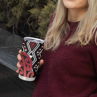 New Zealand Tumbler Cup Aotearoa Kowhaiwhai Mix Taniko Art - Red LT14 - Polynesian Pride