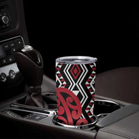 New Zealand Tumbler Cup Aotearoa Kowhaiwhai Mix Taniko Art - Red LT14 - Polynesian Pride