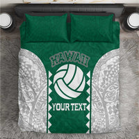Custom Hawaii Volleyball Bedding Set Hawaiian Kakau Pattern
