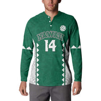 Custom Hawaii Volleyball Button Sweatshirt Hawaiian Kakau Pattern LT14 - Polynesian Pride