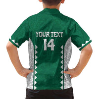 Custom Hawaii Volleyball Family Matching Off Shoulder Maxi Dress and Hawaiian Shirt Hawaiian Kakau Pattern