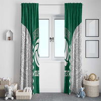 Custom Hawaii Volleyball Window Curtain Hawaiian Kakau Pattern