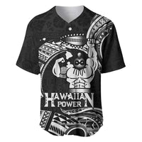 Black Hawaii Ikaika Warrior Baseball Jersey Hawaiian Power LT14 Black - Polynesian Pride