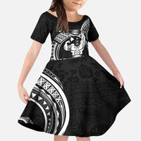 Black Hawaii Ikaika Warrior Family Matching Puletasi and Hawaiian Shirt Hawaiian Power
