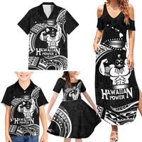 Black Hawaii Ikaika Warrior Family Matching Summer Maxi Dress and Hawaiian Shirt Hawaiian Power LT14 - Polynesian Pride