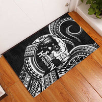 Black Hawaii Ikaika Warrior Rubber Doormat Hawaiian Power LT14 - Polynesian Pride