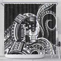 Black Hawaii Ikaika Warrior Shower Curtain Hawaiian Power LT14 - Polynesian Pride