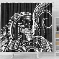 Black Hawaii Ikaika Warrior Shower Curtain Hawaiian Power LT14 - Polynesian Pride