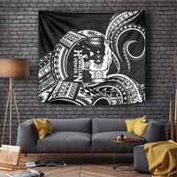 Black Hawaii Ikaika Warrior Tapestry Hawaiian Power LT14 Black - Polynesian Pride
