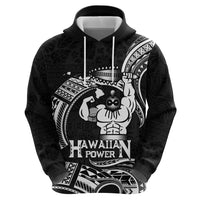 Black Hawaii Ikaika Warrior Zip Hoodie Hawaiian Power LT14 - Polynesian Pride