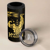 Gold Hawaii Ikaika Warrior 4 in 1 Can Cooler Tumbler Hawaiian Power