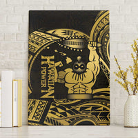 Gold Hawaii Ikaika Warrior Canvas Wall Art Hawaiian Power LT14 Without Frame Gold - Polynesian Pride