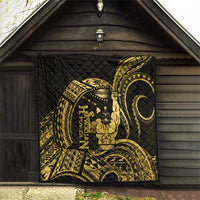 Gold Hawaii Ikaika Warrior Quilt Hawaiian Power LT14 - Polynesian Pride