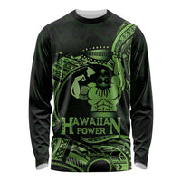 Green Hawaii Ikaika Warrior Long Sleeve Shirt Hawaiian Power LT14 Unisex Green - Polynesian Pride