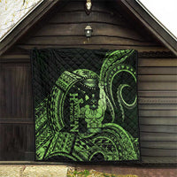 Green Hawaii Ikaika Warrior Quilt Hawaiian Power LT14 - Polynesian Pride