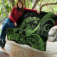 Green Hawaii Ikaika Warrior Quilt Hawaiian Power LT14 - Polynesian Pride