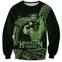 Green Hawaii Ikaika Warrior Sweatshirt Hawaiian Power LT14 Unisex Green - Polynesian Pride