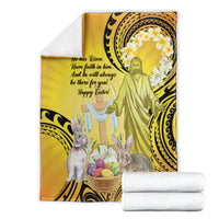 Polynesia Easter Day Blanket He Is Risen Lilium Longiflorum Polynesian Pattern