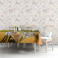 Polynesia Easter Day Tablecloth He Is Risen Lilium Longiflorum Polynesian Pattern