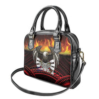 Fautasi Race Day American Samoa Shoulder Handbag Bald Eagle Polynesian Tattoo LT14 - Polynesian Pride