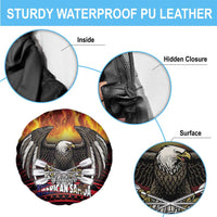 Fautasi Race Day American Samoa Spare Tire Cover Bald Eagle Polynesian Tattoo