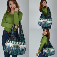 Turquoise Traditional Cloak Aotearoa Grocery Bag Maori Paua Shell Korowai Pattern LT14 - Polynesian Pride