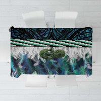 Turquoise Traditional Cloak Aotearoa Tablecloth Maori Paua Shell Korowai Pattern LT14 Turquoise - Polynesian Pride