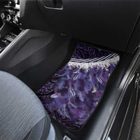 Purple Traditional Cloak Aotearoa Car Mats Maori Paua Shell Korowai Pattern