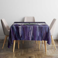 Purple Traditional Cloak Aotearoa Tablecloth Maori Paua Shell Korowai Pattern LT14 - Polynesian Pride